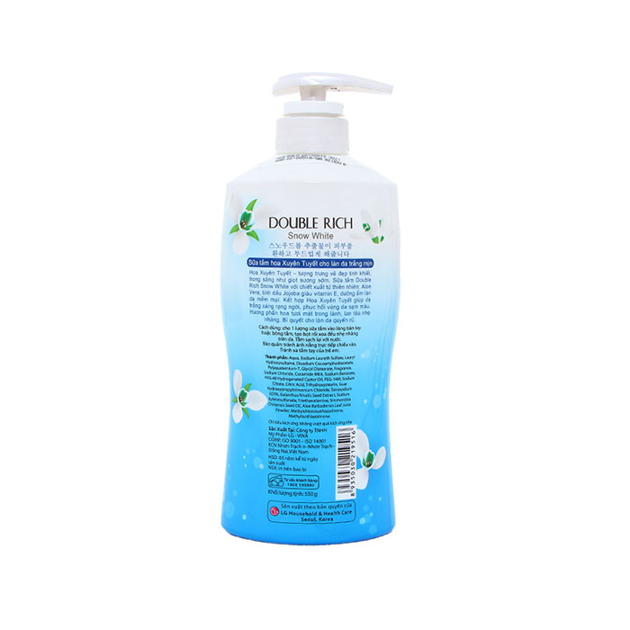 Sữa tắm sáng da Double Rich hương hoa xuyên tuyết chai 550g