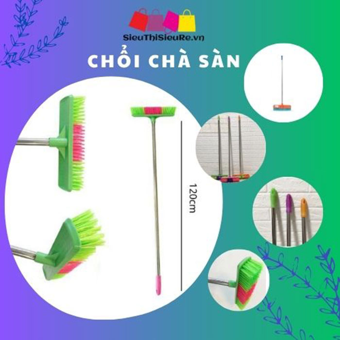 Chổi chà sàn cán dài 120cm