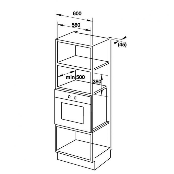 Lò vi sóng kết hợp nướng âm tủ Hafele HM-B38A 535.34.000, 25 lít