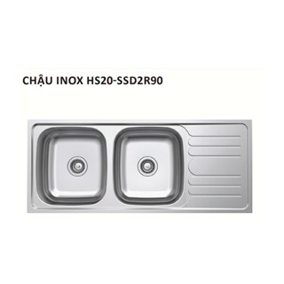 Chậu inox HS20-SSD2R90