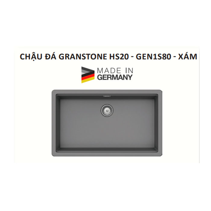 Chậu đá GRANSTONE HS20 - GEN1S80 - XÁM