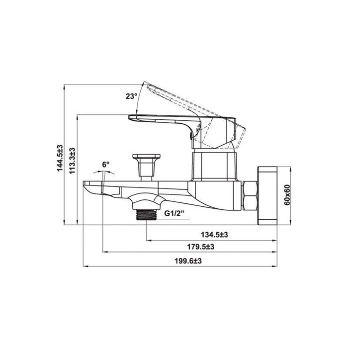 Bộ trộn nổi 2 đường nước Kobe đen Hafele 589.15.035