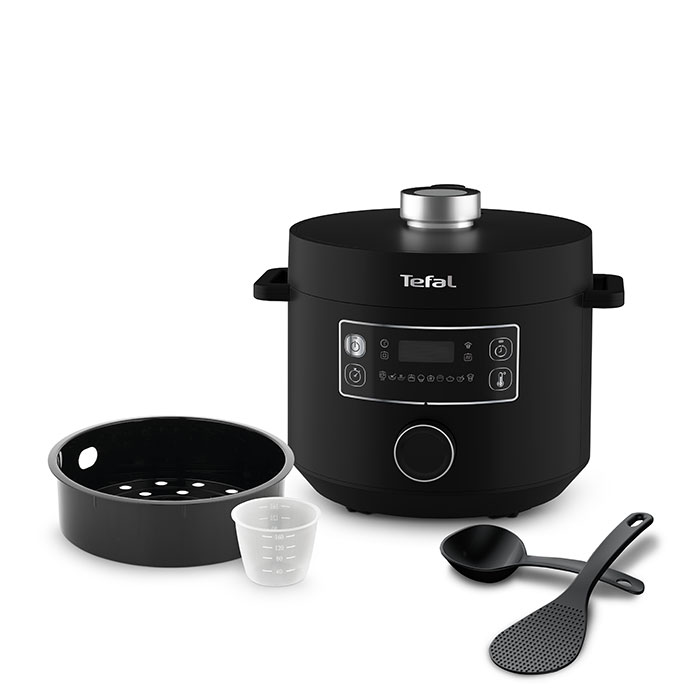 Nồi áp suất điện đa năng Tefal CY754830 Turbo Cuisine 5,0 L (10 chức năng: áp suất, nấu chậm, nấu cơm, xào, hấp, nướng bánh, sữa chua,…)