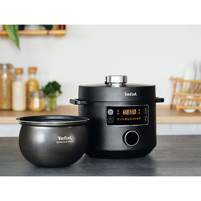 Nồi áp suất điện đa năng Tefal CY754830 Turbo Cuisine 5,0 L (10 chức năng: áp suất, nấu chậm, nấu cơm, xào, hấp, nướng bánh, sữa chua,…)