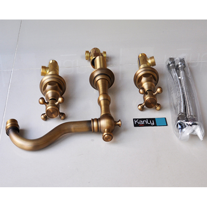 Vòi Lavabo nóng lạnh giả cổ đồng thau Kanly GC-B07