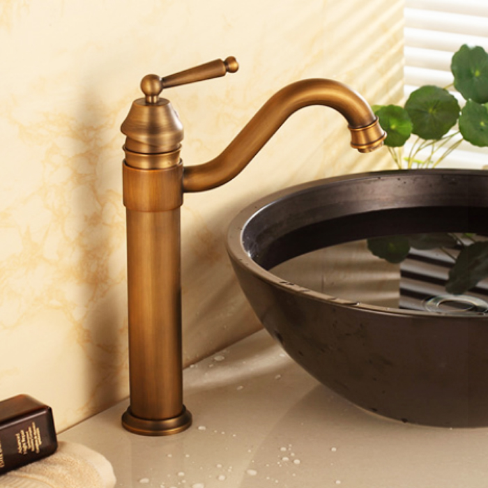 Vòi Lavabo nóng lạnh giả cổ đồng thau Kanly GC-A03